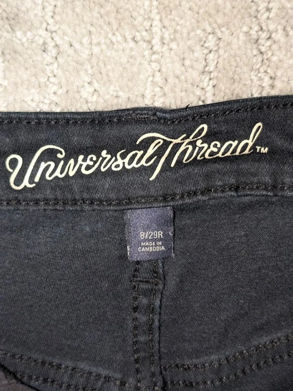 Universal Thread Women's 8/29 Black High Rise Skinny Jeans Stretch Cotton Blend